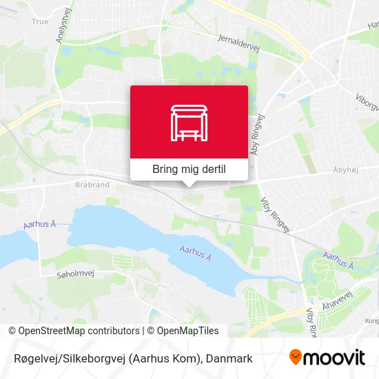 Røgelvej / Silkeborgvej (Aarhus Kom) kort