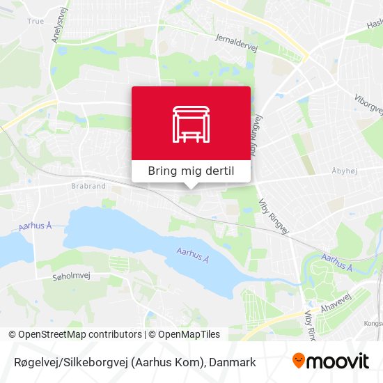 Røgelvej / Silkeborgvej (Aarhus Kom) kort