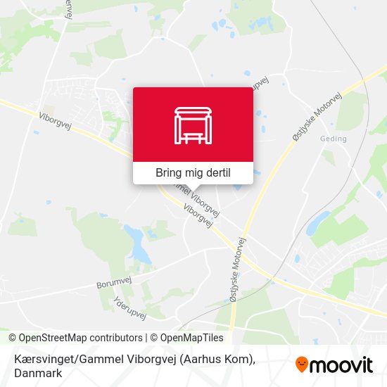 Kærsvinget / Gammel Viborgvej (Aarhus Kom) kort