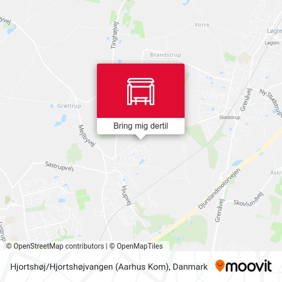 Hjortshøj / Hjortshøjvangen (Aarhus Kom) kort