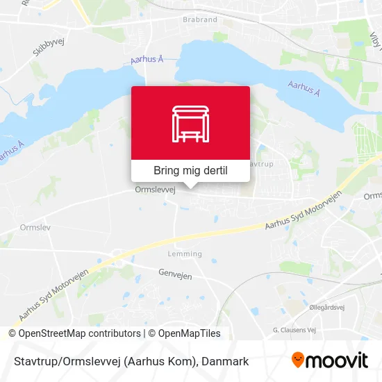 Stavtrup / Ormslevvej (Aarhus Kom) kort