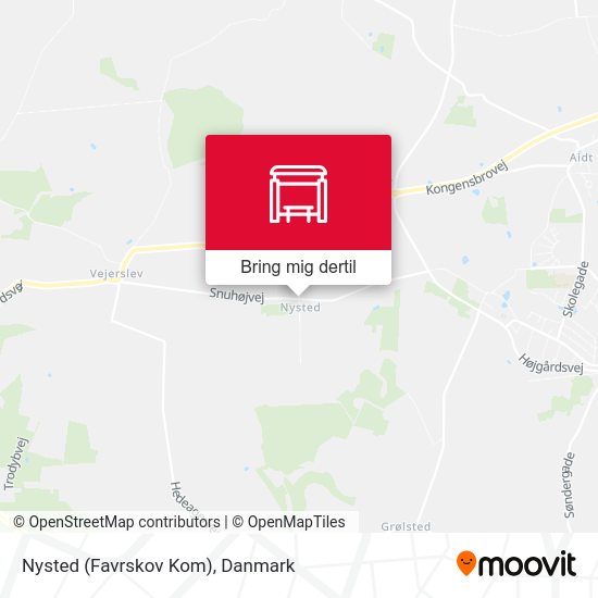 Nysted (Favrskov Kom) kort