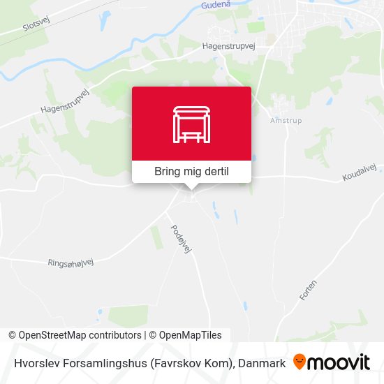 Hvorslev Forsamlingshus (Favrskov Kom) kort