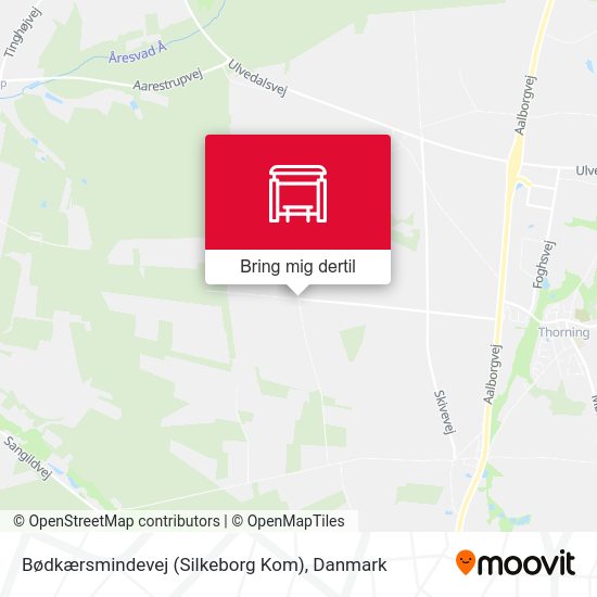 Bødkærsmindevej (Silkeborg Kom) kort