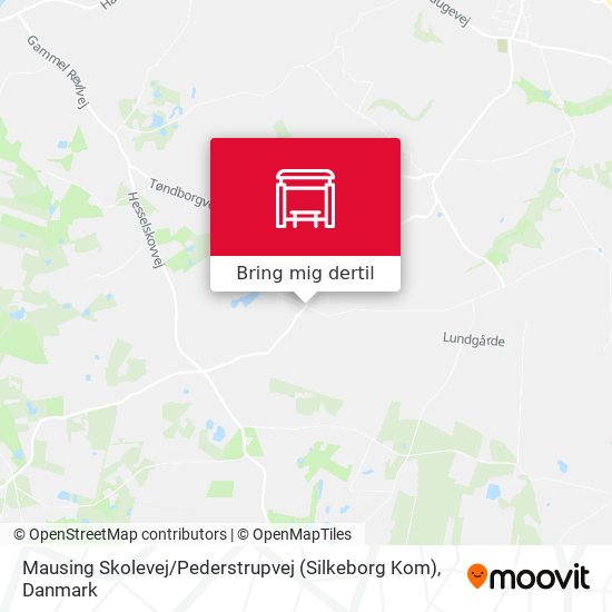 Mausing Skolevej / Pederstrupvej (Silkeborg Kom) kort
