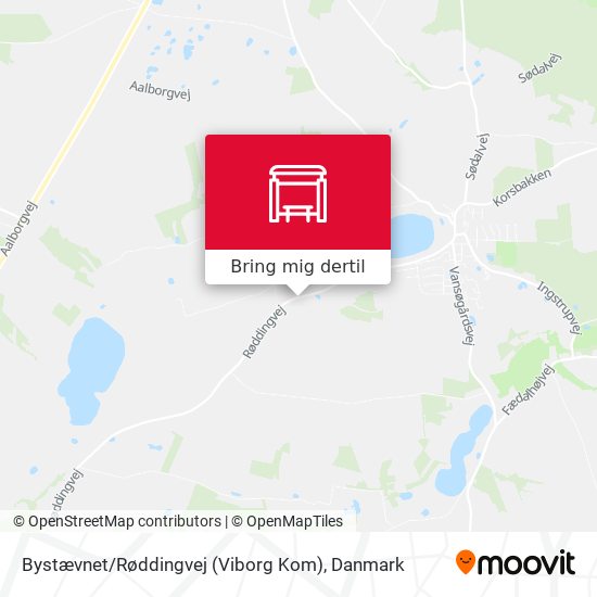 Bystævnet / Røddingvej (Viborg Kom) kort