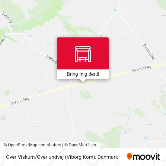 Over Viskum / Overlundvej (Viborg Kom) kort
