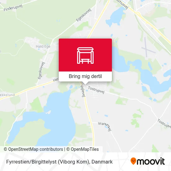 Fyrrestien / Birgittelyst (Viborg Kom) kort