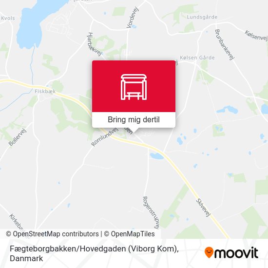 Fægteborgbakken / Hovedgaden (Viborg Kom) kort