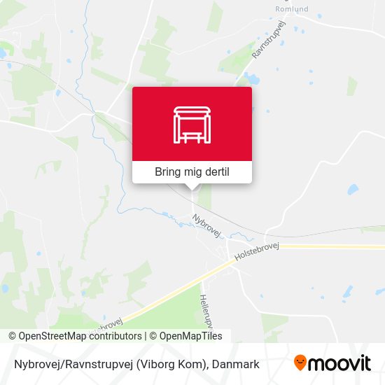 Nybrovej / Ravnstrupvej (Viborg Kom) kort