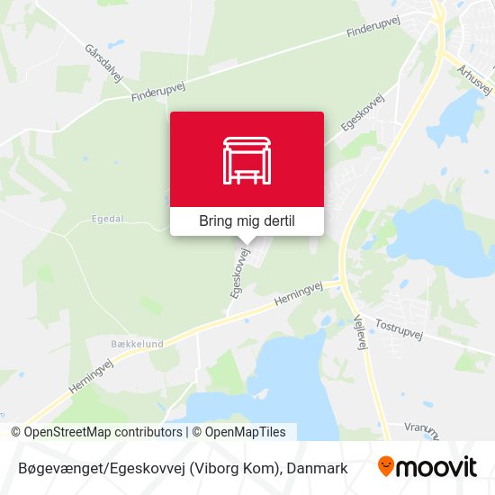 Bøgevænget / Egeskovvej (Viborg Kom) kort