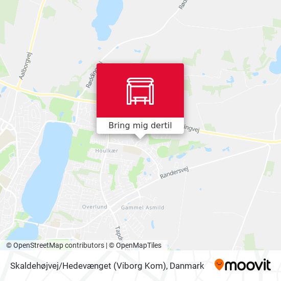 Skaldehøjvej / Hedevænget (Viborg Kom) kort