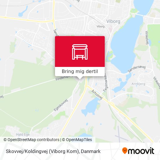 Skovvej / Koldingvej (Viborg Kom) kort