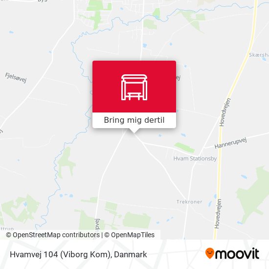 Hvamvej 104 (Viborg Kom) kort