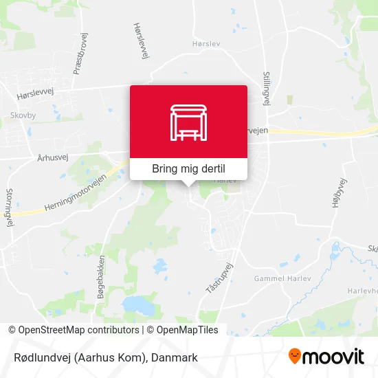 Rødlundvej (Aarhus Kom) kort