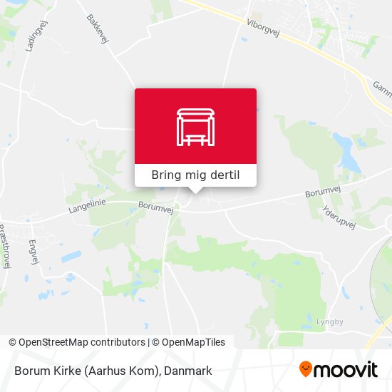 Borum Kirke (Aarhus Kom) kort