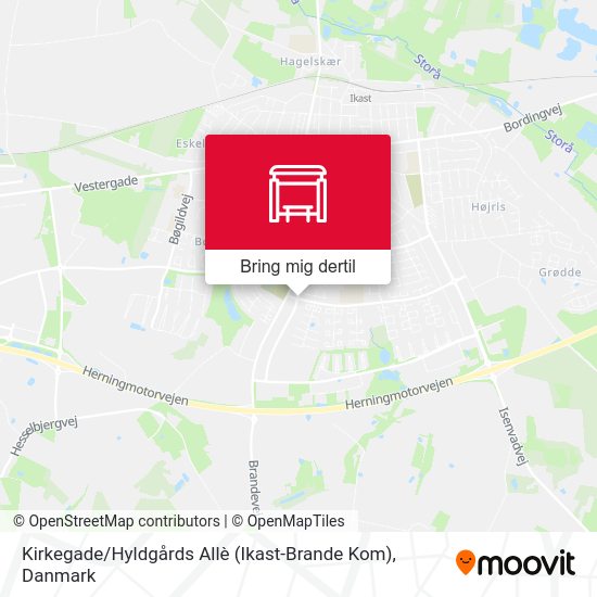 Kirkegade / Hyldgårds Allè (Ikast-Brande Kom) kort