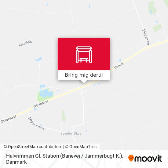 Halvrimmen Gl. Station (Banevej / Jammerbugt K.) kort