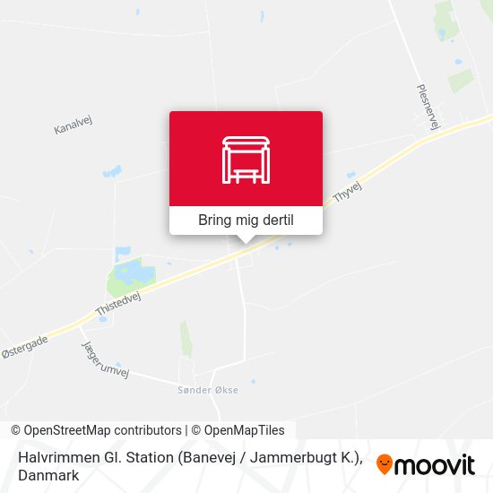 Halvrimmen Gl. Station (Banevej / Jammerbugt K.) kort