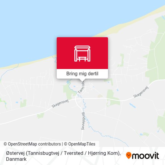 Østervej (Tannisbugtvej / Tversted / Hjørring Kom) kort