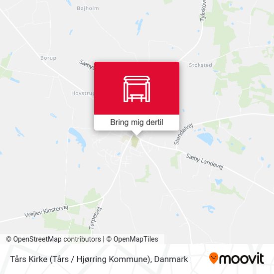 Tårs Kirke (Tårs / Hjørring Kommune) kort