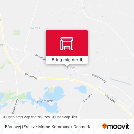 Bårupvej (Erslev / Morsø Kommune) kort