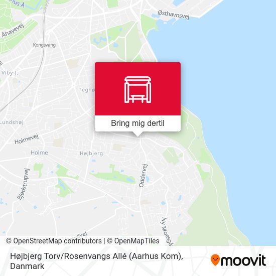 Højbjerg Torv / Rosenvangs Allé (Aarhus Kom) kort