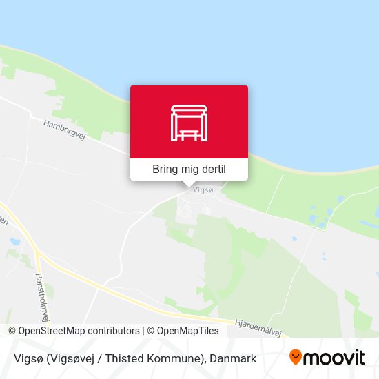 Vigsø (Vigsøvej / Thisted Kommune) kort