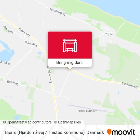 Bjerre (Hjardemålvej / Thisted Kommune) kort