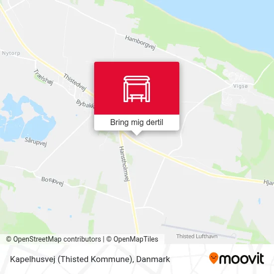 Kapelhusvej (Thisted Kommune) kort