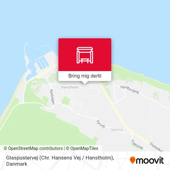 Glaspustervej (Chr. Hansens Vej / Hanstholm) kort