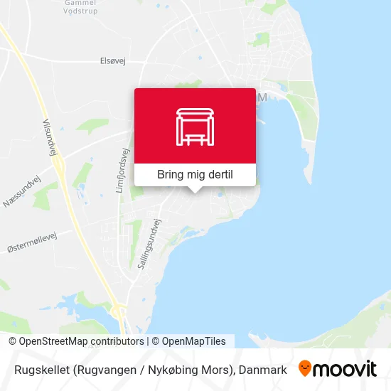 Rugskellet (Rugvangen / Nykøbing Mors) kort