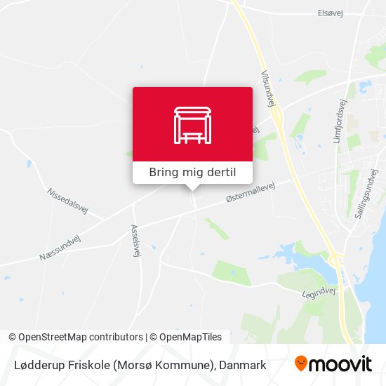 Lødderup Friskole (Morsø Kommune) kort