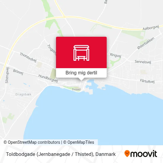 Toldbodgade (Jernbanegade / Thisted) kort