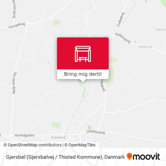 Gjersbøl (Gjersbølvej / Thisted Kommune) kort