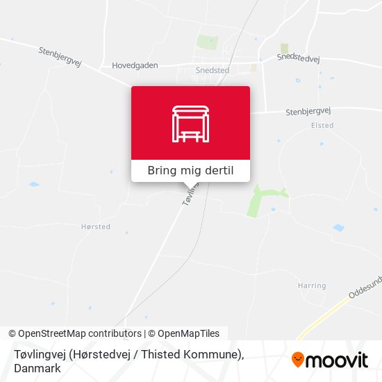 Tøvlingvej (Hørstedvej / Thisted Kommune) kort