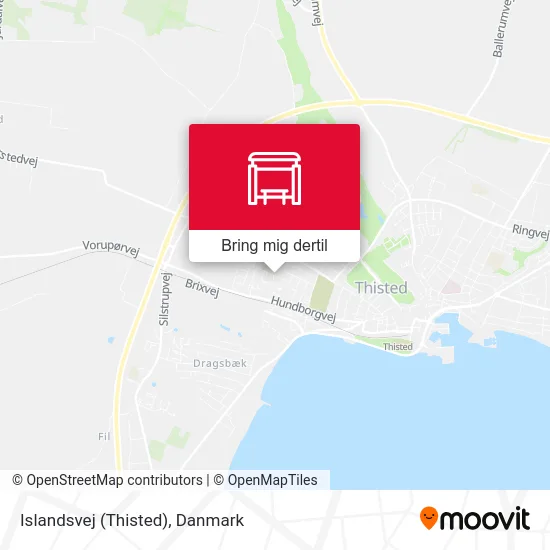 Islandsvej (Thisted) kort