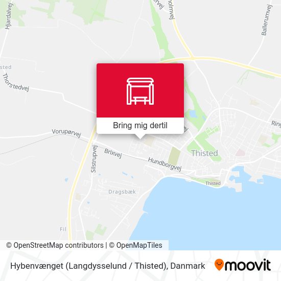 Hybenvænget (Langdysselund / Thisted) kort
