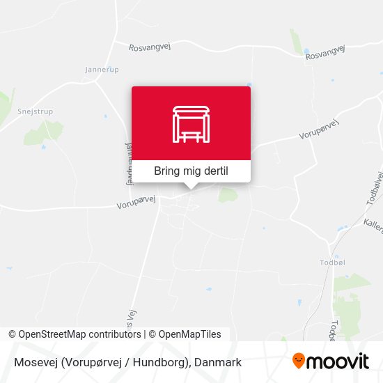 Mosevej (Vorupørvej / Hundborg) kort