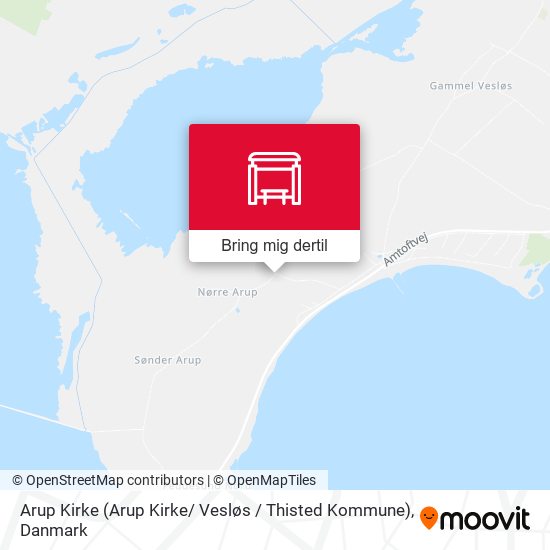Arup Kirke (Arup Kirke/ Vesløs / Thisted Kommune) kort