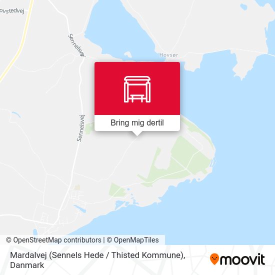 Mardalvej (Sennels Hede / Thisted Kommune) kort