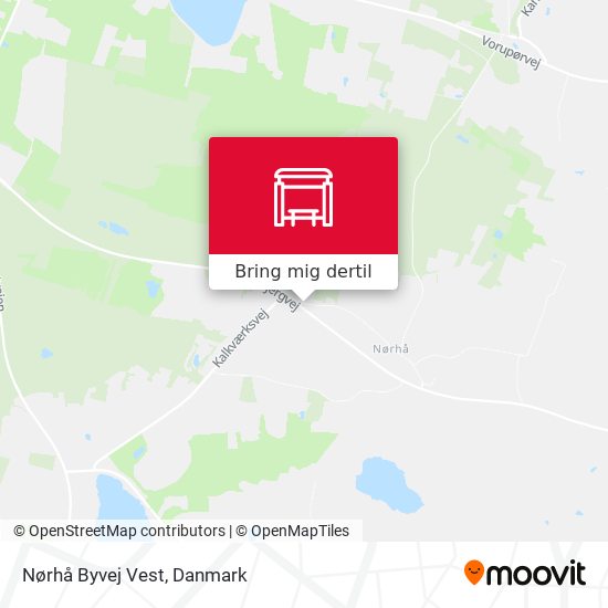 Nørhå Byvej Vest kort