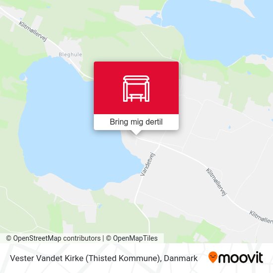 Vester Vandet Kirke (Thisted Kommune) kort