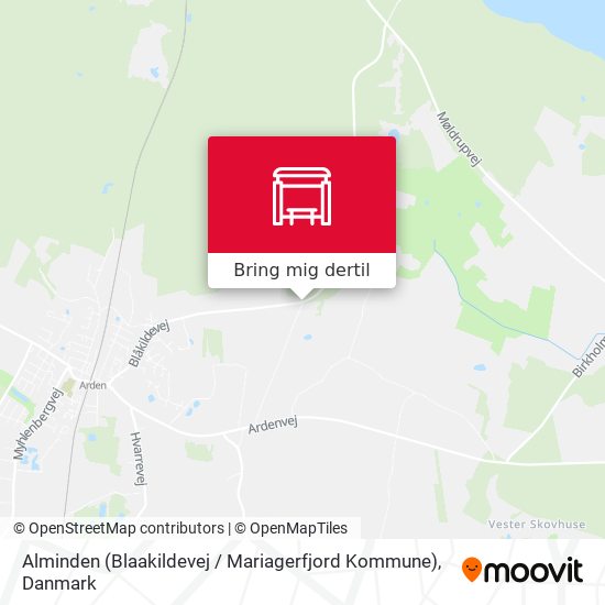 Alminden (Blaakildevej / Mariagerfjord Kommune) kort