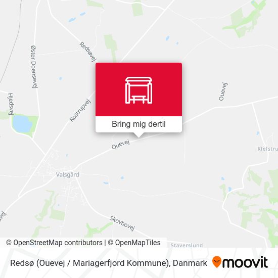 Redsø (Ouevej / Mariagerfjord Kommune) kort