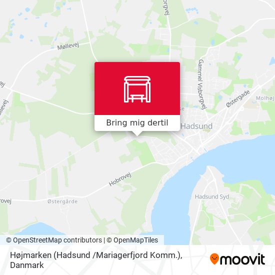 Højmarken (Hadsund /Mariagerfjord Komm.) kort