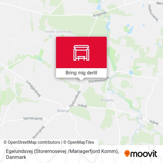 Egelundsvej (Storemosevej /Mariagerfjord Komm) kort