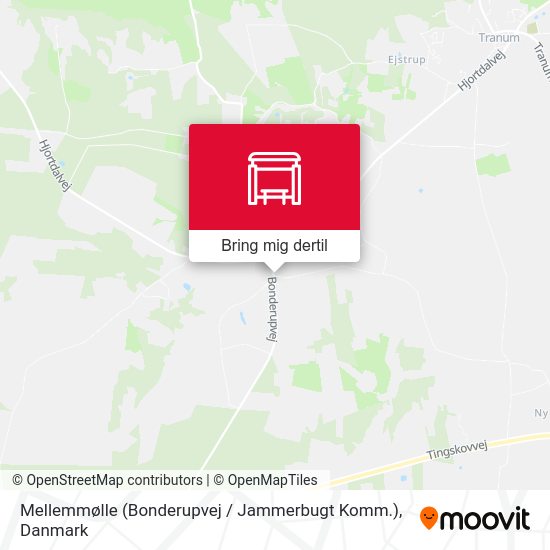 Mellemmølle (Bonderupvej / Jammerbugt Komm.) kort