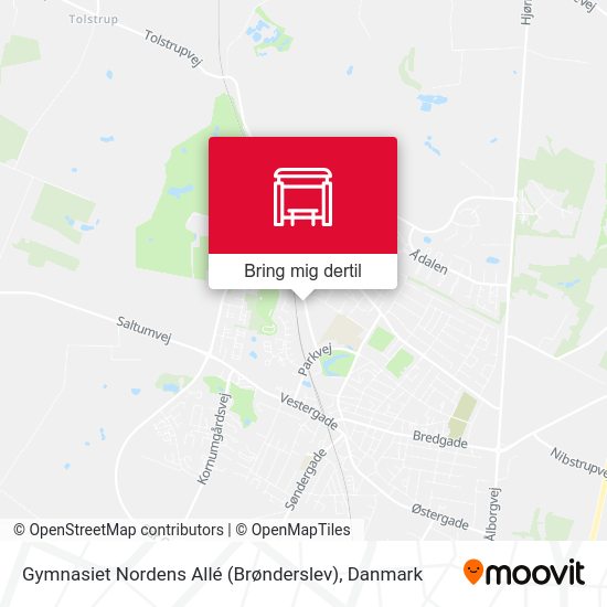 Gymnasiet Nordens Allé (Brønderslev) kort