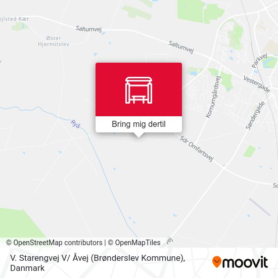 V. Starengvej V/ Åvej (Brønderslev Kommune) kort